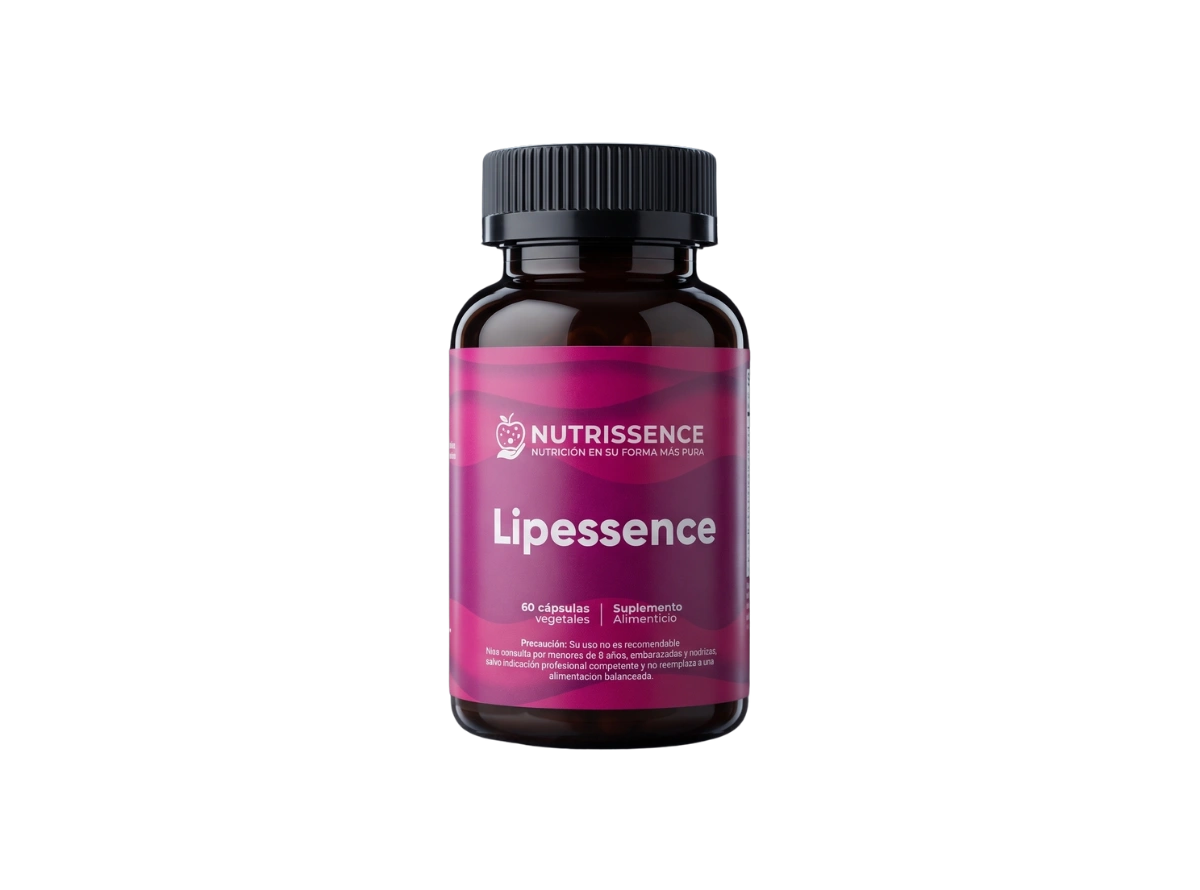 Frasco de Lipessence de Nutrissence orientado a soporte vascular, piernas pesadas y microcirculación.